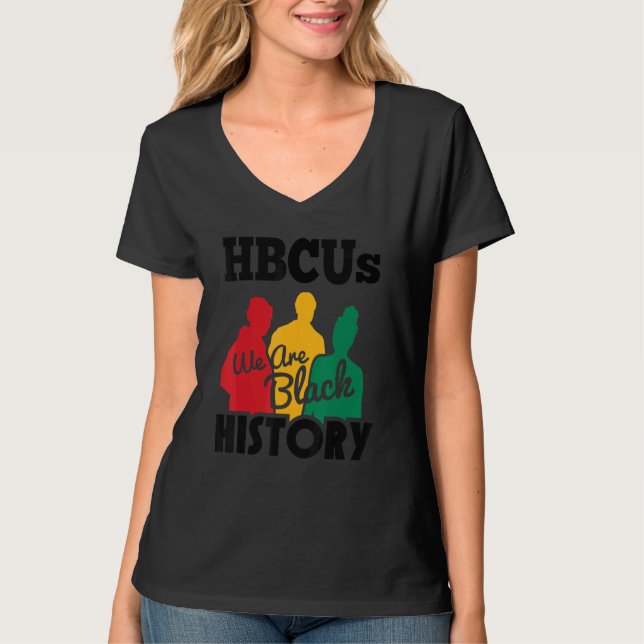 Camiseta Universidade Histórica de Black College Hbcu Black (Frente)