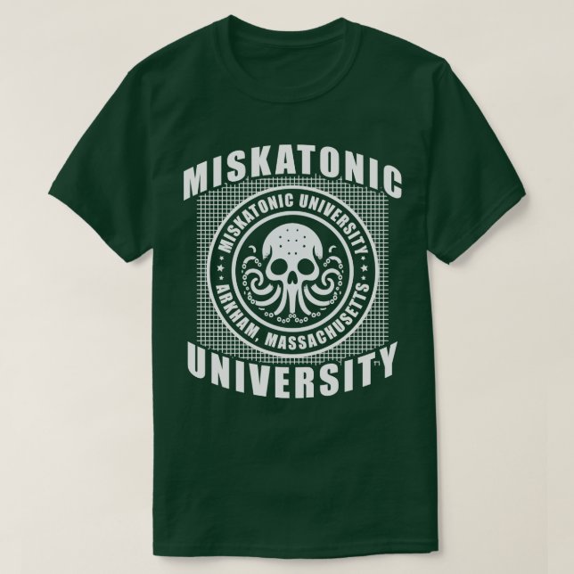 Camiseta Universidade Miskatonic clássica (Frente do Design)