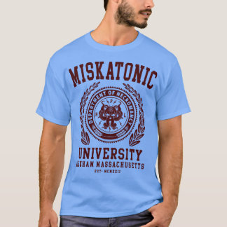 CAMISETA UNIVERSIDADE MISKATÔNICA CTHULU E LOVECRAFT