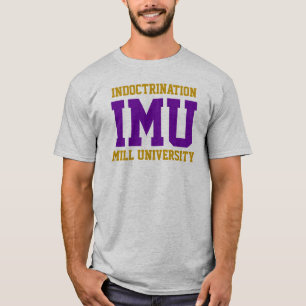Camiseta UNIVERSIDADE MOÍNHO DE DOUTRINAÇÃO - roxo e dourad