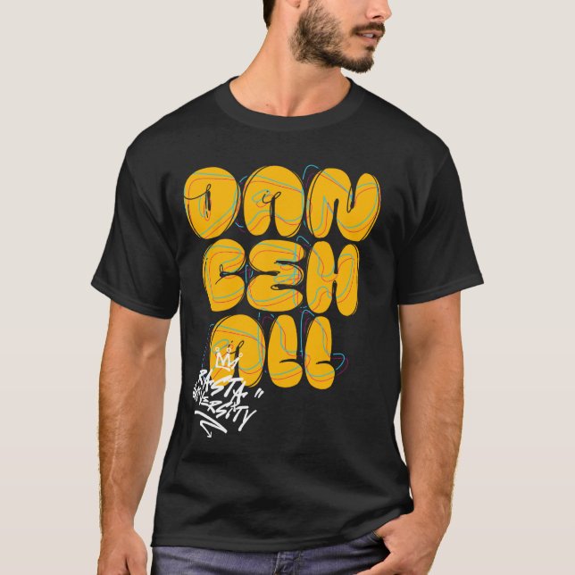 Camiseta Universidade Rasta Dancehall Grafite Style Reggae (Frente)
