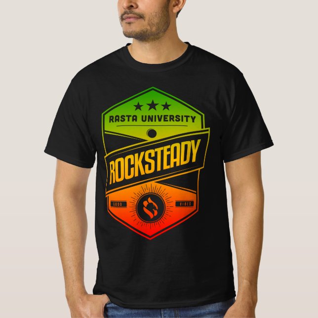 Camiseta Universidade Rasta Rockstable Good Vibgae (Frente)