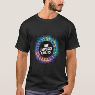 Camiseta Universo Aguarda Desenho de Galáxia Cósmica para A