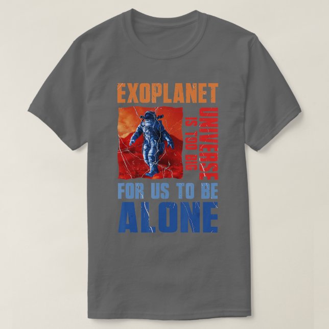 Camiseta Universo é uma ciência astronômica planetária exop (Frente do Design)