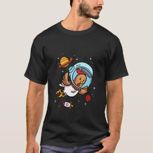 Camiseta Universo Espacial de Frango Astronauta Avicultura