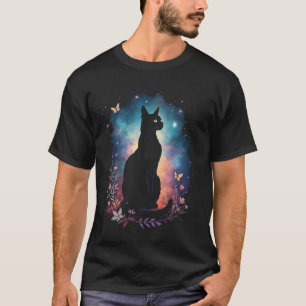 Camiseta universo místico do gato