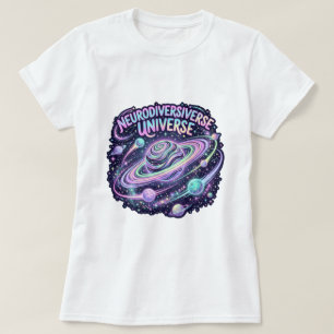 Camiseta Universo Neurodiverso Galáxia Neon