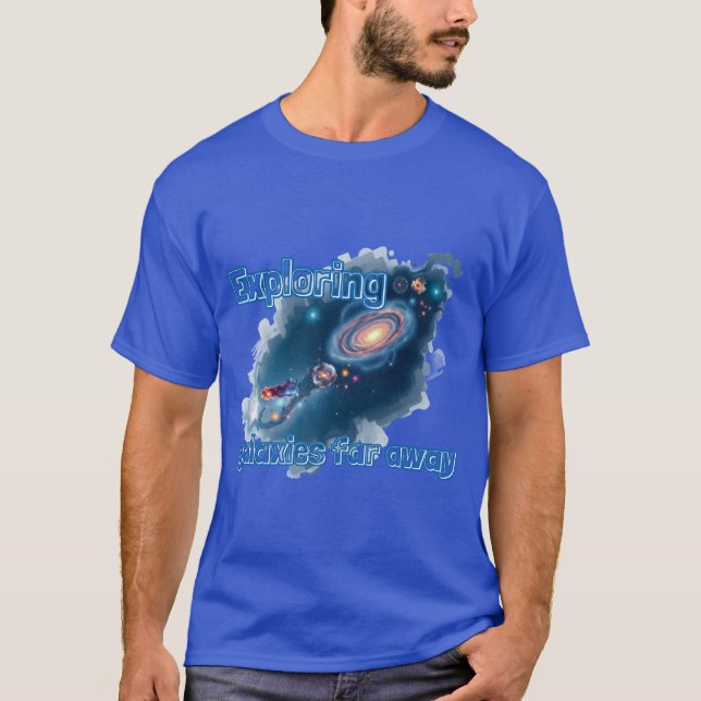 Camiseta Universos: Explorando galáxias distantes (Frente)