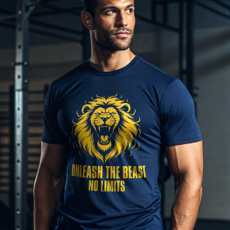 Camiseta Unleash The Beast Lion Gym T-Shirt – Savage Alpha 