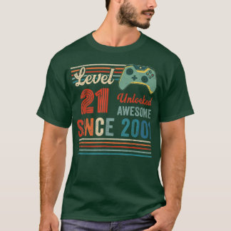 Camiseta Unlocked Level 21 Birthday 21 Year Old Video Game 