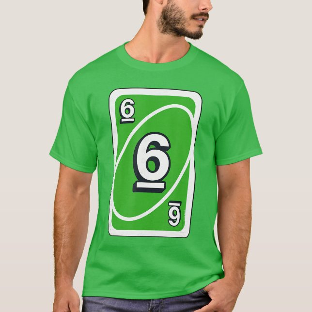 Camiseta UNO Halloween Green 6 Card (Frente)