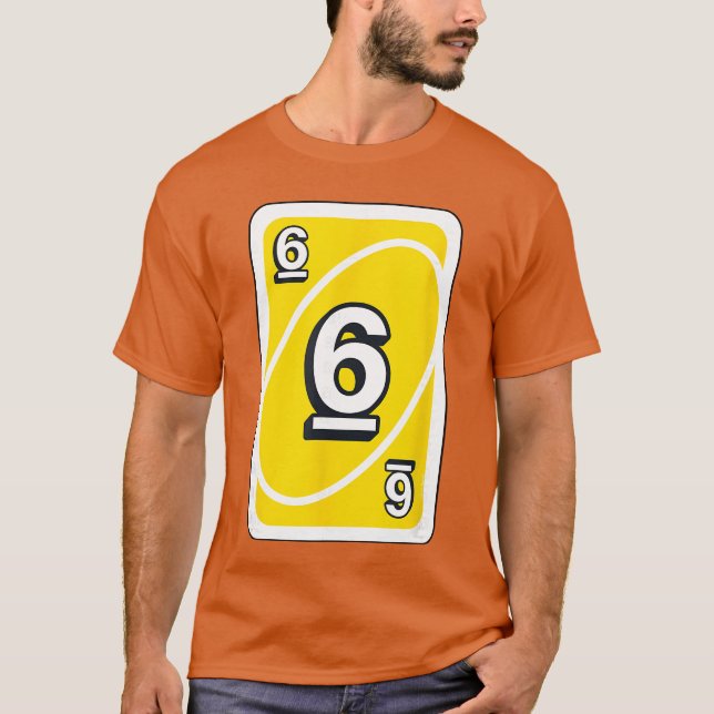 Camiseta UNO Halloween Yellow 6 Card (Frente)