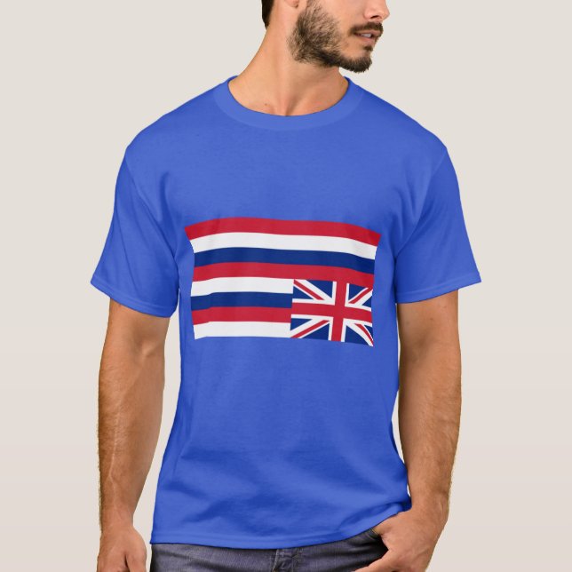 Camiseta Unoccupy Hawaii de cabeça para baixo Bandeira do H (Frente)