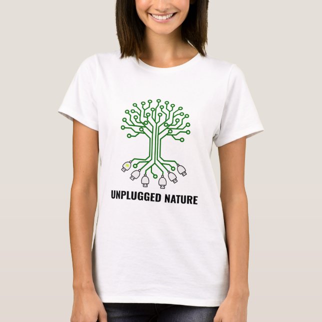 Camiseta Unplugged Nature Circuit Tree USB (Frente)