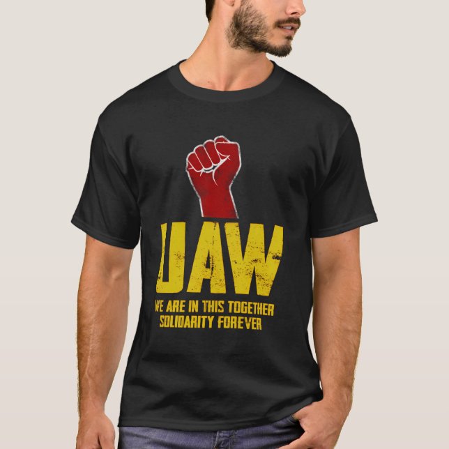 Camiseta Uns Trabalhadores Automóveis Uaw Strike Red Tee Un (Frente)