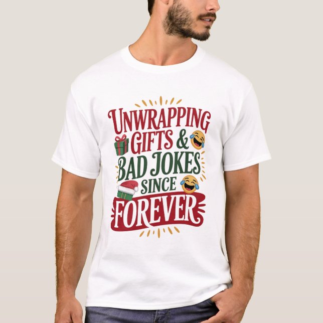 Camiseta Unwrapping Gifts & Bad Jokes Tee (Frente)