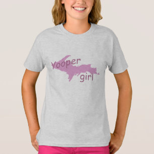 Camiseta UP Michigan Yooper Girl Girls Pink T-shirt