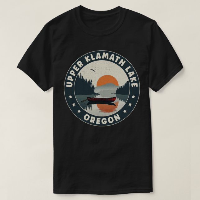 Camiseta Upper Klamath Lake Oregon Sunset (Frente do Design)