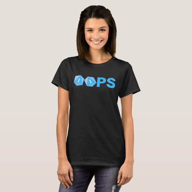 Camiseta Ups Dice de Jogos Camisa-T feminina (Frente Completa)
