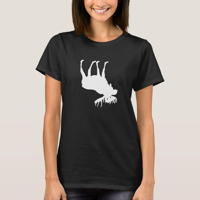 Camiseta Upside Down Moose Zoologist White World Moose Day  (Frente)