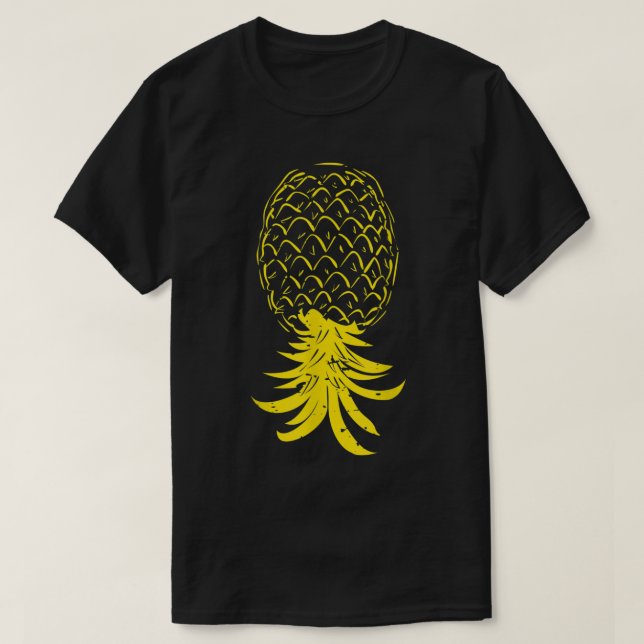 Camiseta Upside Down Pineapple Retro Design (Frente do Design)