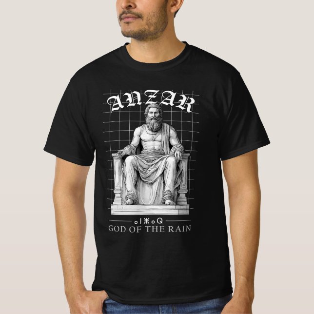 Camiseta Urban Black and White Anzar Amazigh Mythology (Frente)
