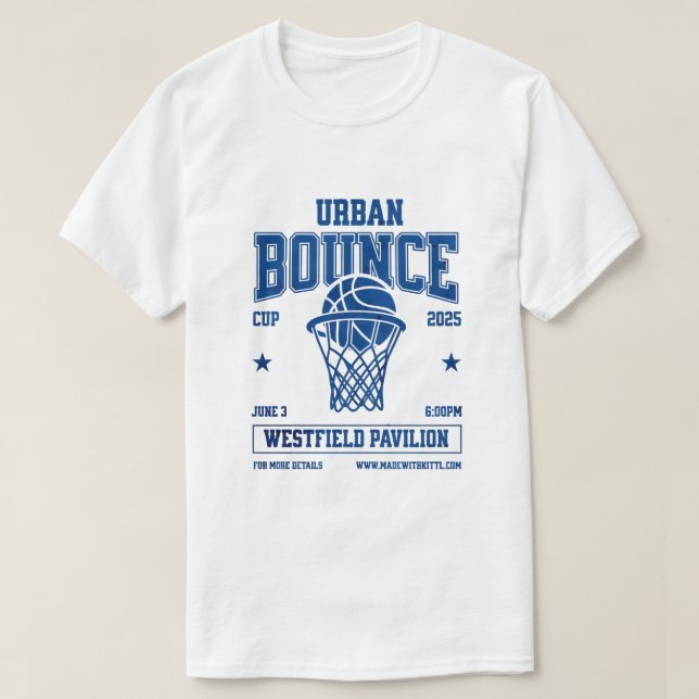 Camiseta Urban Bounce Cup 2025 Basketball Event T-Shirt (Frente do Design)