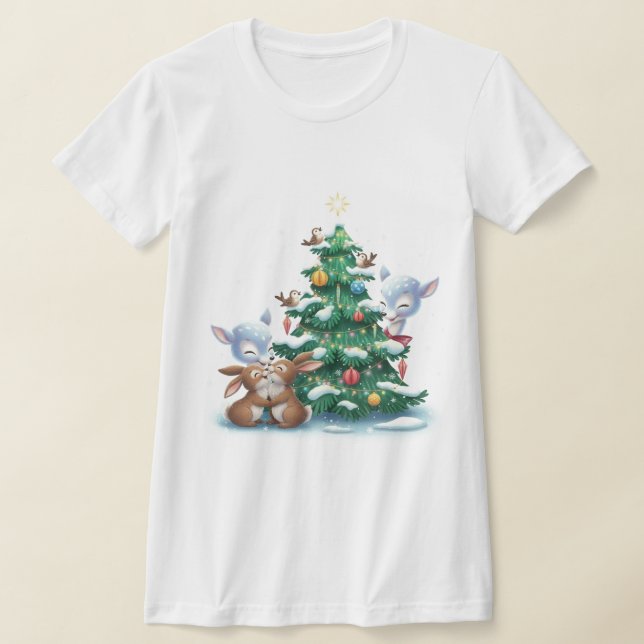 Camiseta Urban Forest Rebels: 3D Graffiti Winter Wildlife  (Postura )
