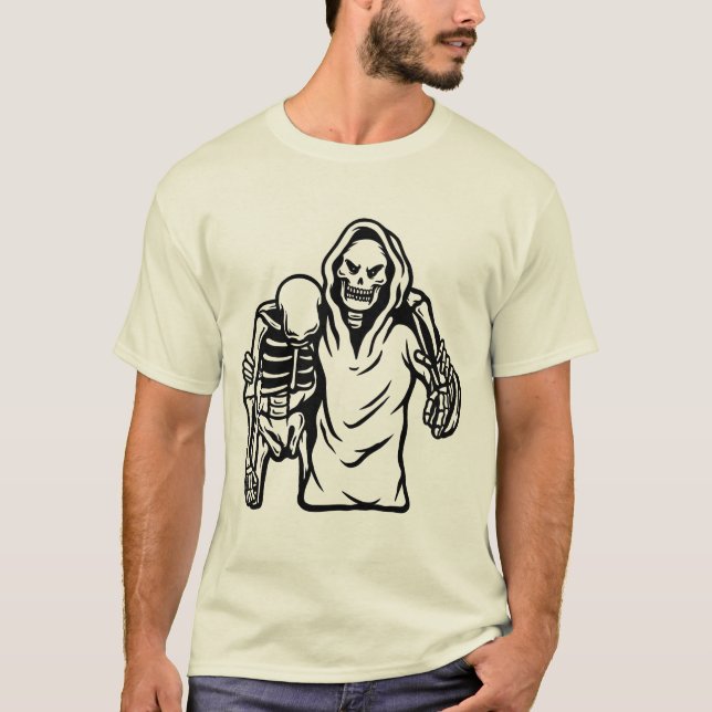 Camiseta Urban Funny Streetwear Two Skeleton Friendship Tee (Frente)