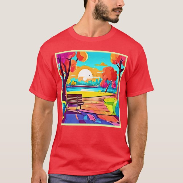 Camiseta Urban Oasis Sunset Panorama (Frente)