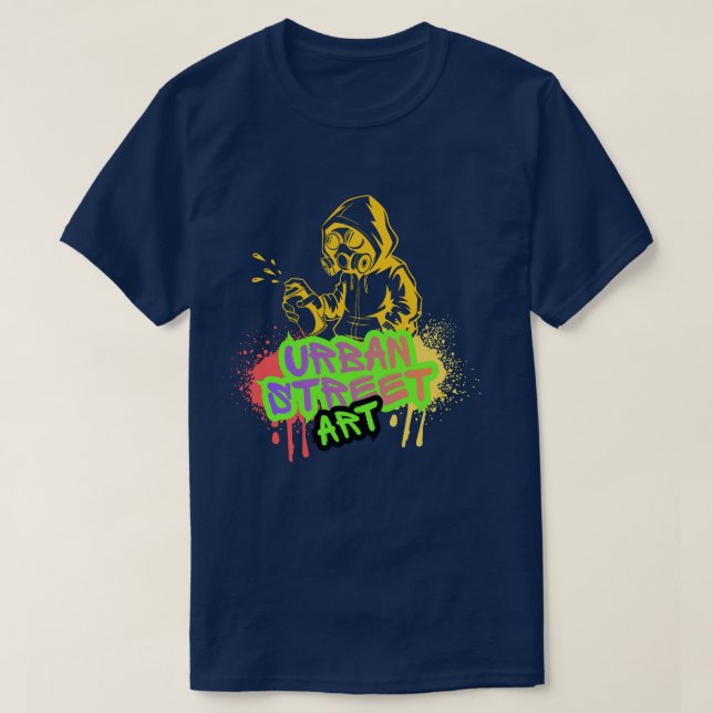 Camiseta Urban Street Art Neon Splash (Frente do Design)