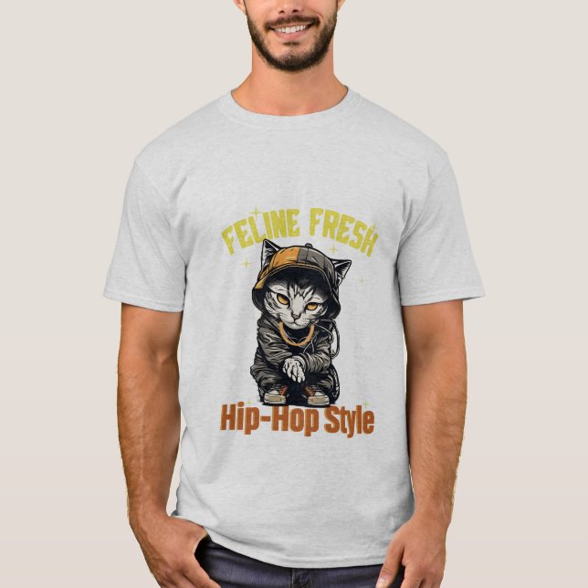 Camiseta Urban Street Style Cat - Hip-Hop Legend Kitty 🎸🔥 (Frente)