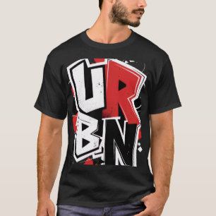 Camiseta Urbana de Arte com Letras de Grafite