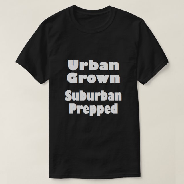 Camiseta Urbana Suburbana Preparada (Frente do Design)