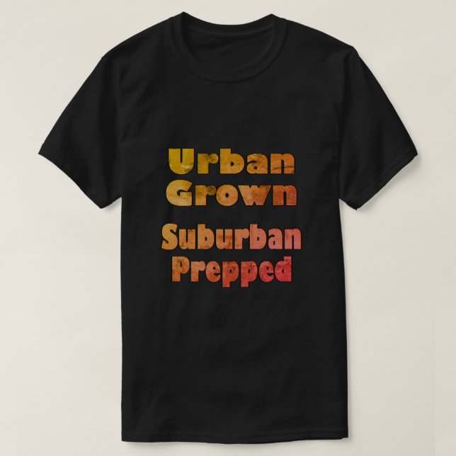 Camiseta Urbana Suburbana Preparada (Frente do Design)