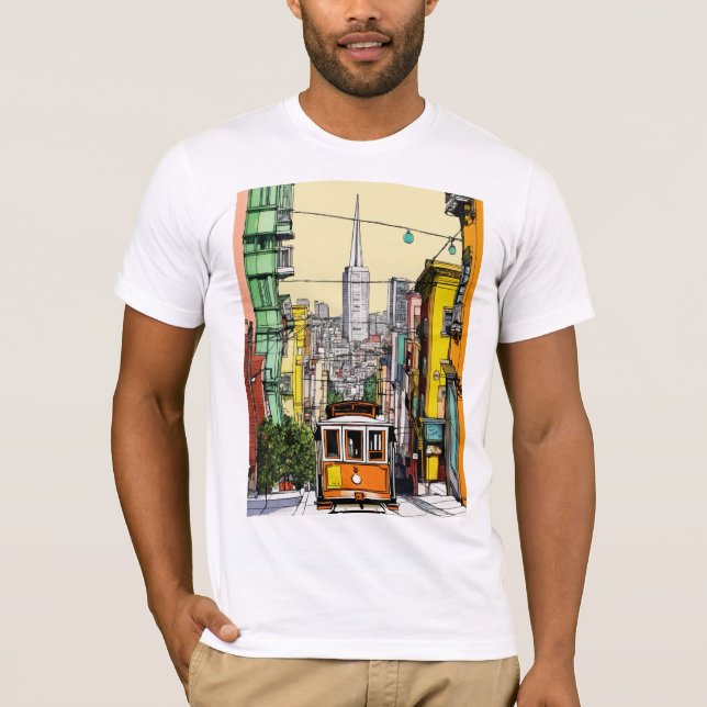 Camiseta Urbanas Vibes: San Francisco Streetcar T-Shirt (Frente)