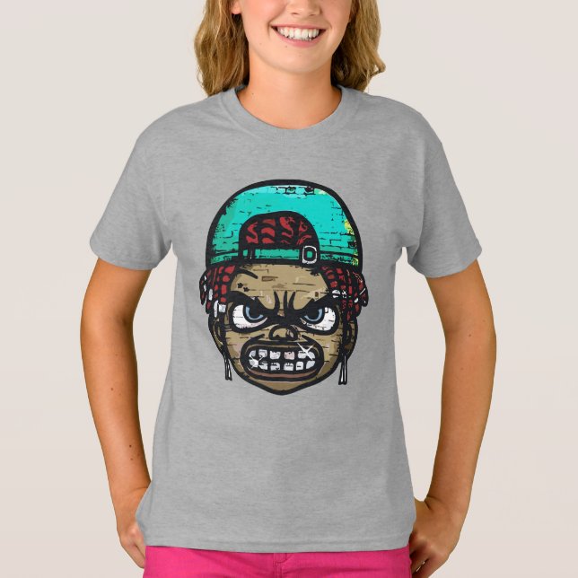 Camiseta Urbano Rebelde: Estilo de Grafite Face (Frente)