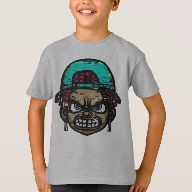 Camiseta Urbano Rebelde: Estilo de Grafite Face (Frente)