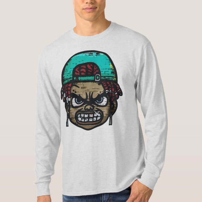 Camiseta Urbano Rebelde: Estilo de Grafite Face (Frente)