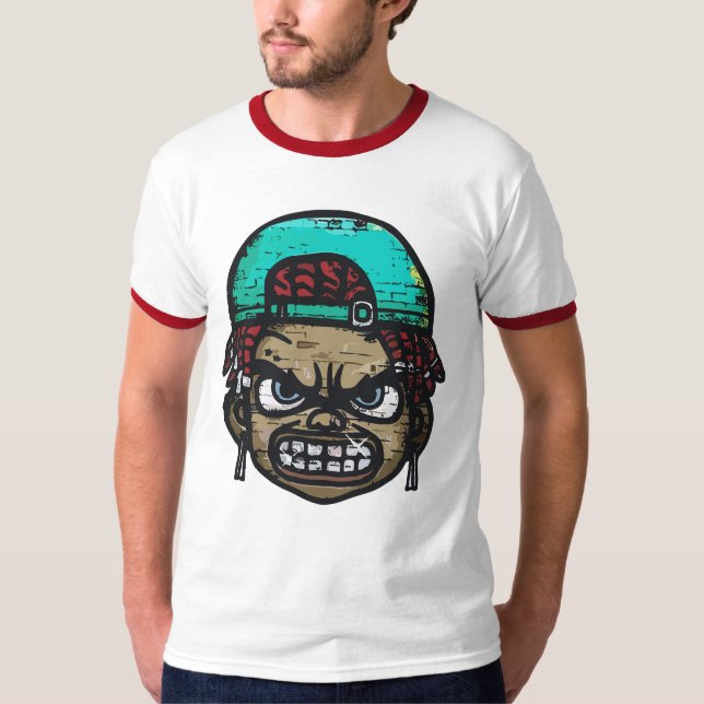 Camiseta Urbano Rebelde: Estilo de Grafite Face (Frente)