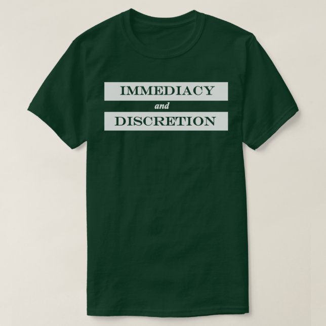 Camiseta urgência e discrição (Frente do Design)