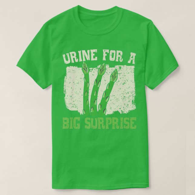Camiseta Urina Para Uma Grande Surpresa De Aspargos Vegetai (Frente do Design)