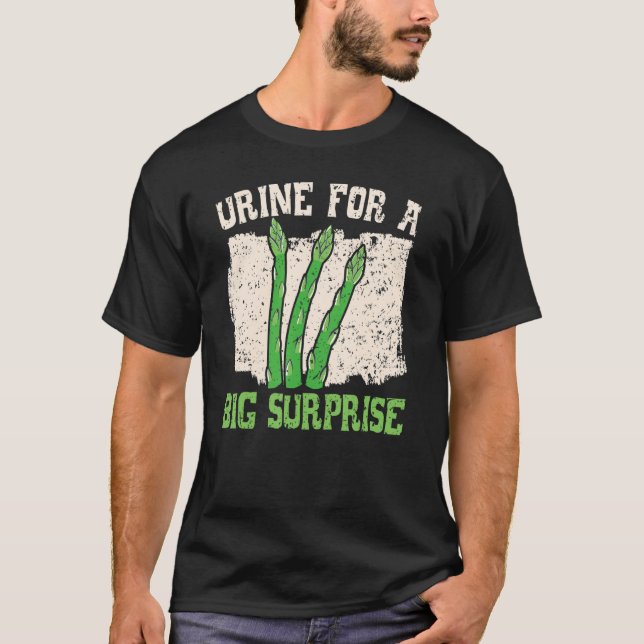 Camiseta Urina Para Uma Grande Surpresa De Aspargos Vegetai (Frente)