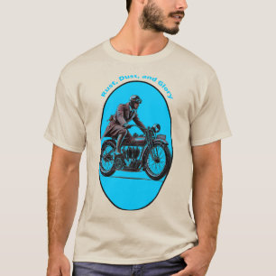 Camiseta URM do Vintage Motorcycle Vestindo óculos