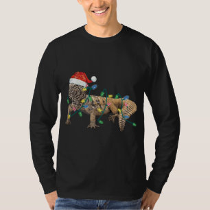 Camiseta Uromastyx Natal Luzes Santa Hat Dabb Lizard M