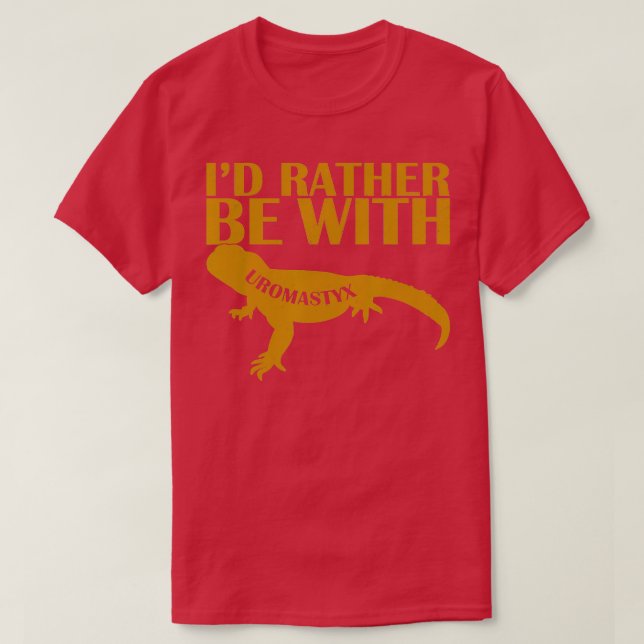 Camiseta Uromastyx réptil lagarto de pau terrário biologia  (Frente do Design)