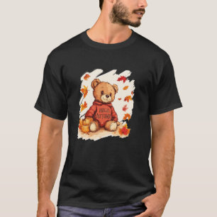 Camiseta Ursa de pelúcia aconchegante dá boas-vindas à temp