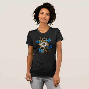 Camiseta Ursinhas Steampunk e Borboletas Azuis