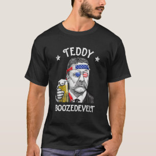 Camiseta Ursinho Boozedevelt Theodore Roosevelt 4 De Julho