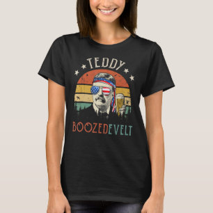 Camiseta Ursinho Boozedevelt Theodore Roosevelt 4 De Julho